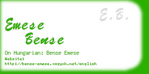 emese bense business card